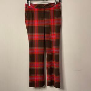 Trina Turk Women Tartan Plaid Trouser Pants